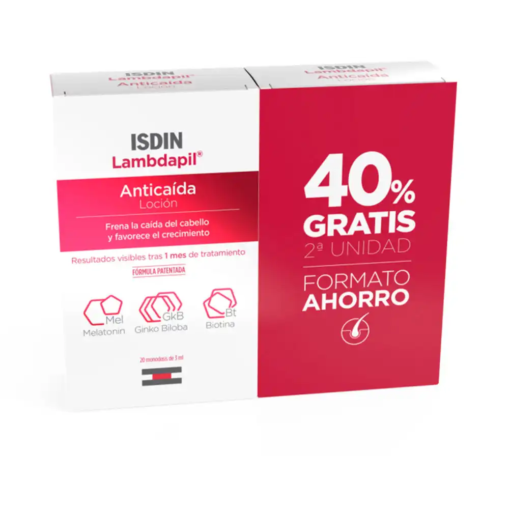 Lambdapil anticaída loción monodosis duo 2 x 20 u - Isdin - Comparador de precios