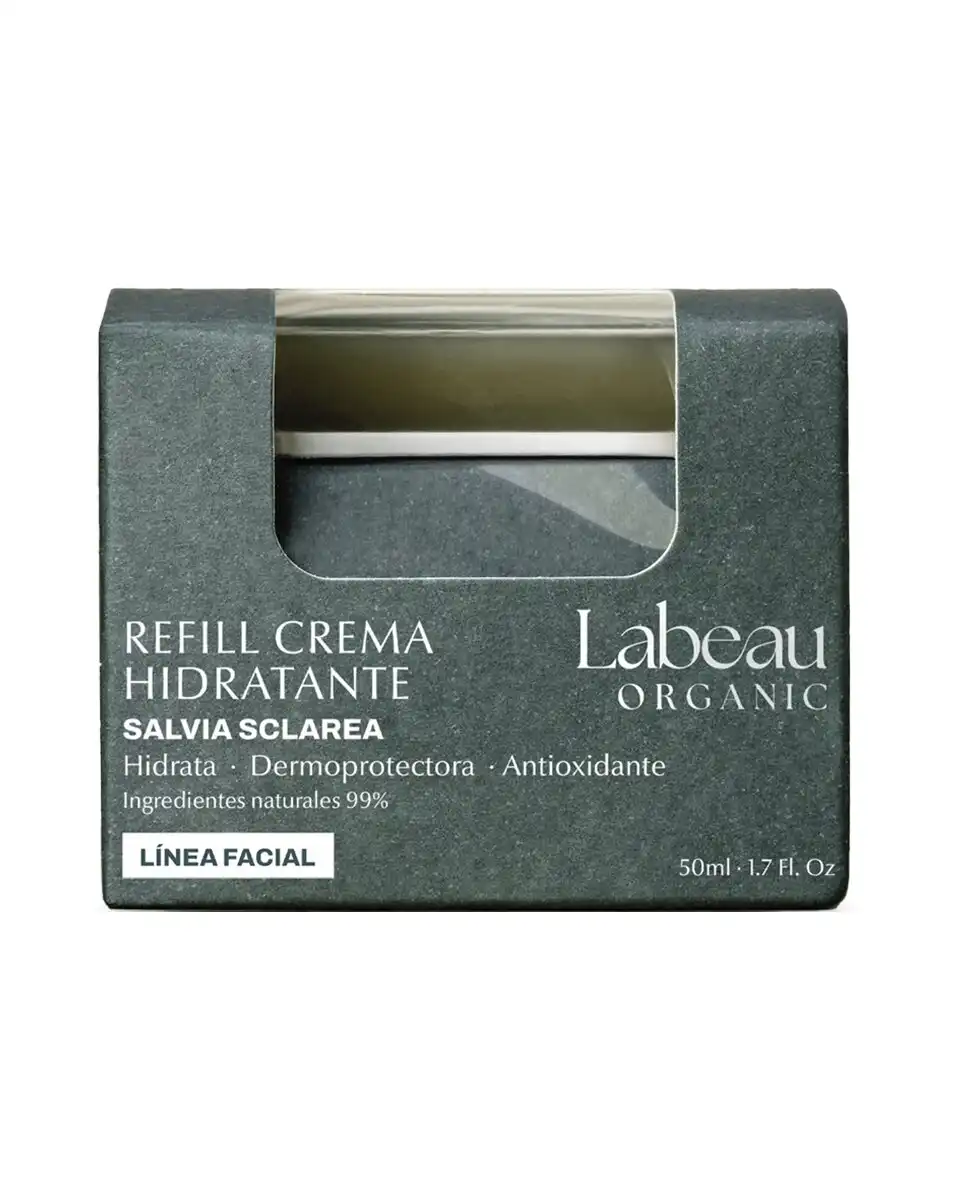 Recarga Crema Hidratante Facial con Salvia Sclarea 50 ml Labeau Organic - Labeau Organic - Comparador de precios