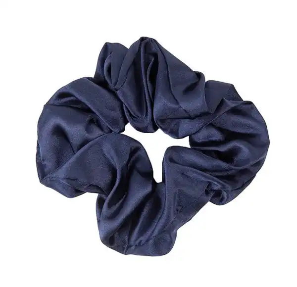 Scrunchie Satén Azul Marino - 1699 - Comparador de precios