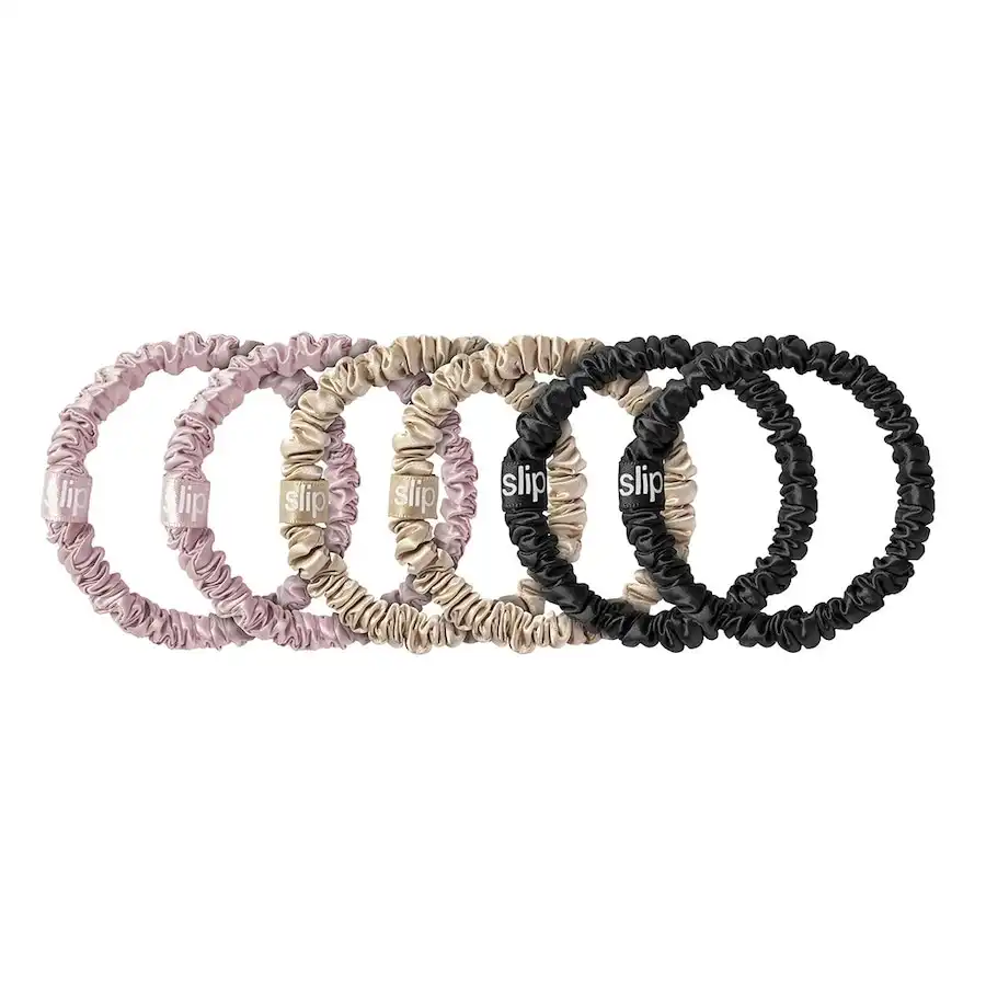 Slip - Pack of 6 Pure Silk Skinny Hair Scrunchies Gomas para cabello 1 pieces Negro unisex - SLIP - Comparador de precios