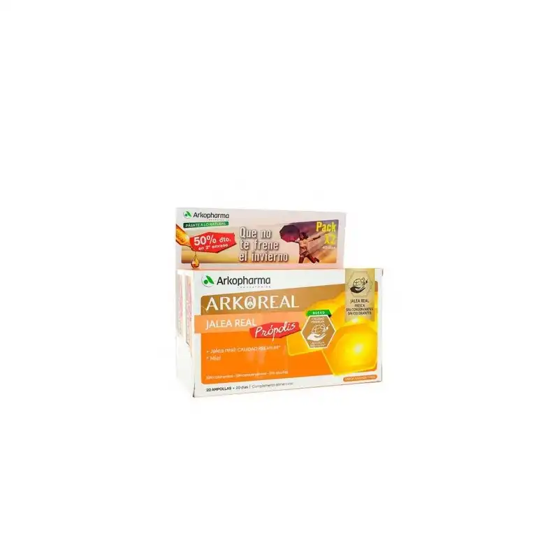 Arkoreal pack jalea real própolis 20 ampollas x2 - Arkopharma - Comparador de precios