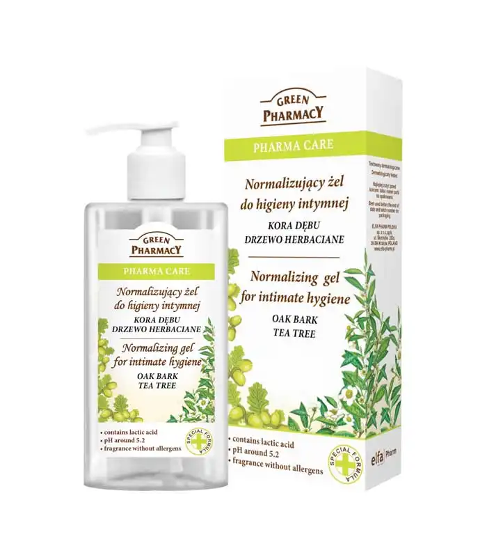 Green Pharmacy - Gel de higiene íntima normalizador Pharma Care - Corteza de roble y árbol de té - Green Pharmacy - Comparador de precios