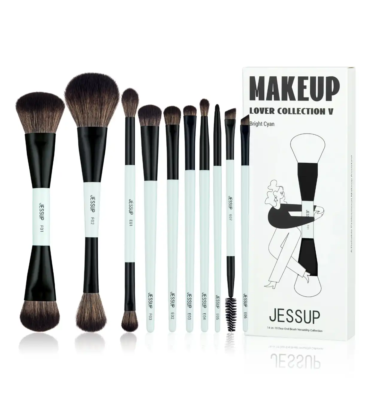Jessup Beauty - *Makeup Lover Collection V* - Set de 10 brochas - Bright Cyan - Jessup Beauty - Comparador de precios