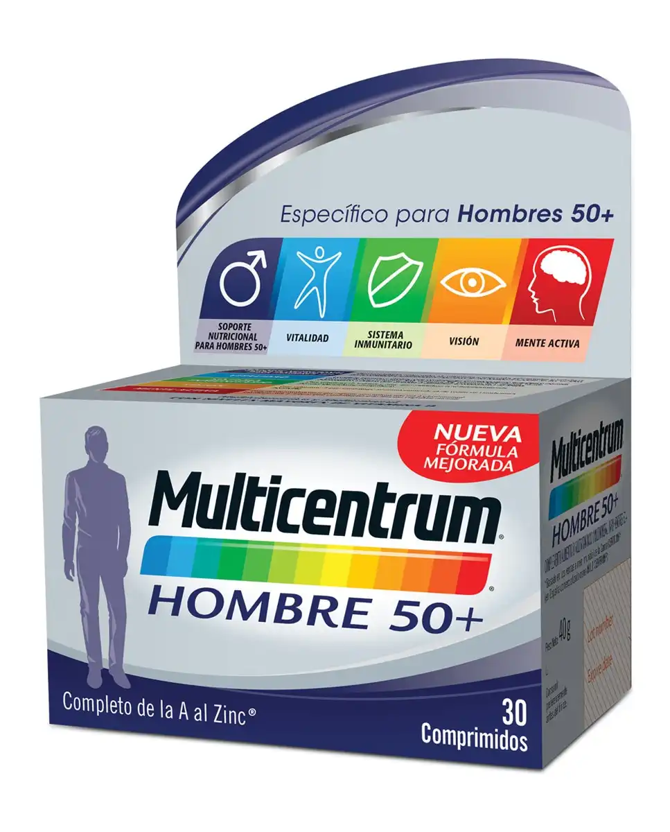 Multicentrum - 30 Comprimidos Hombre 50+ - Multicentrum - Comparador de precios