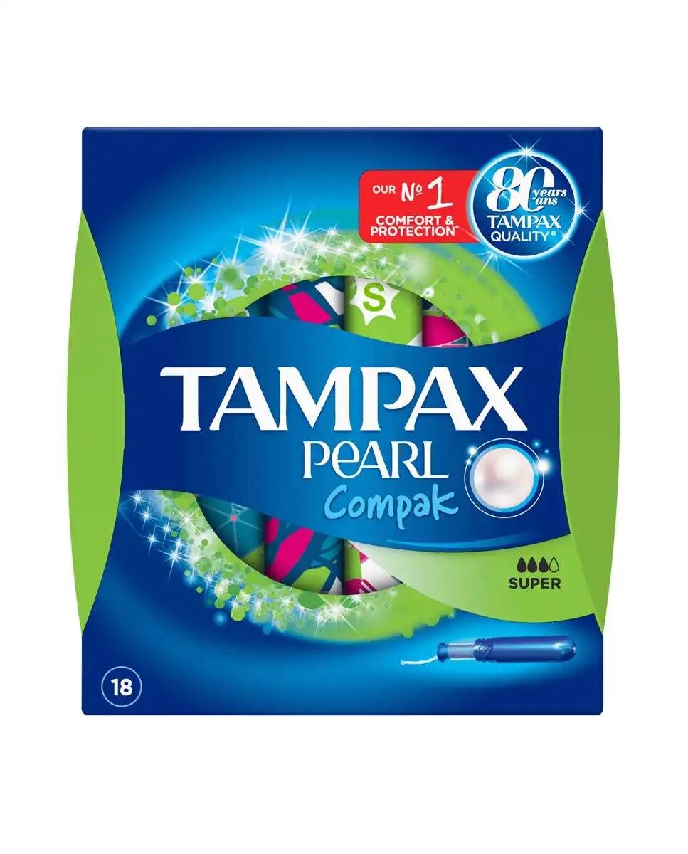 Tampax - 18 Tampones Con Aplicador Compak Pearl Super - Tampax - Comparador de precios