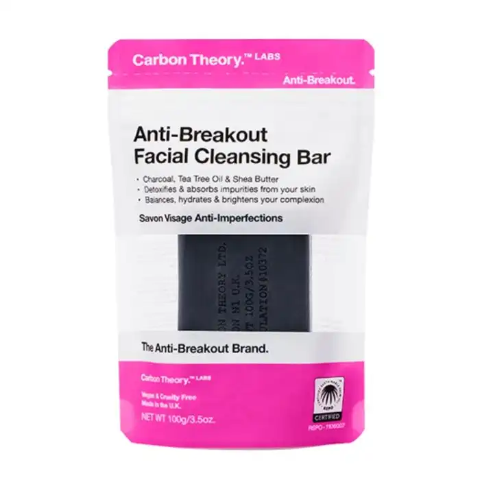 Anti-Breakout Facial Cleansing Bar Jabón Facial 100 gr - Carbon Theory - Comparador de precios