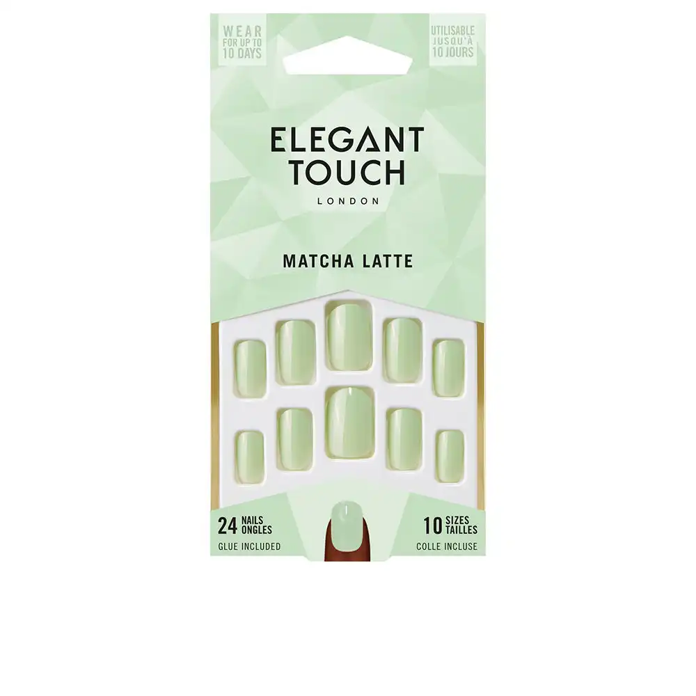 Core Colour nails with glue almond #matcha latte 24 u - Elegant Touch - Comparador de precios