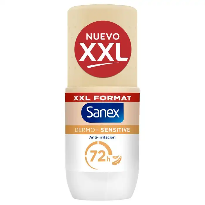 Desodorante Roll-On Dermo+ Sensitive 72h Antitranspirante 90 ml - Sanex - Comparador de precios