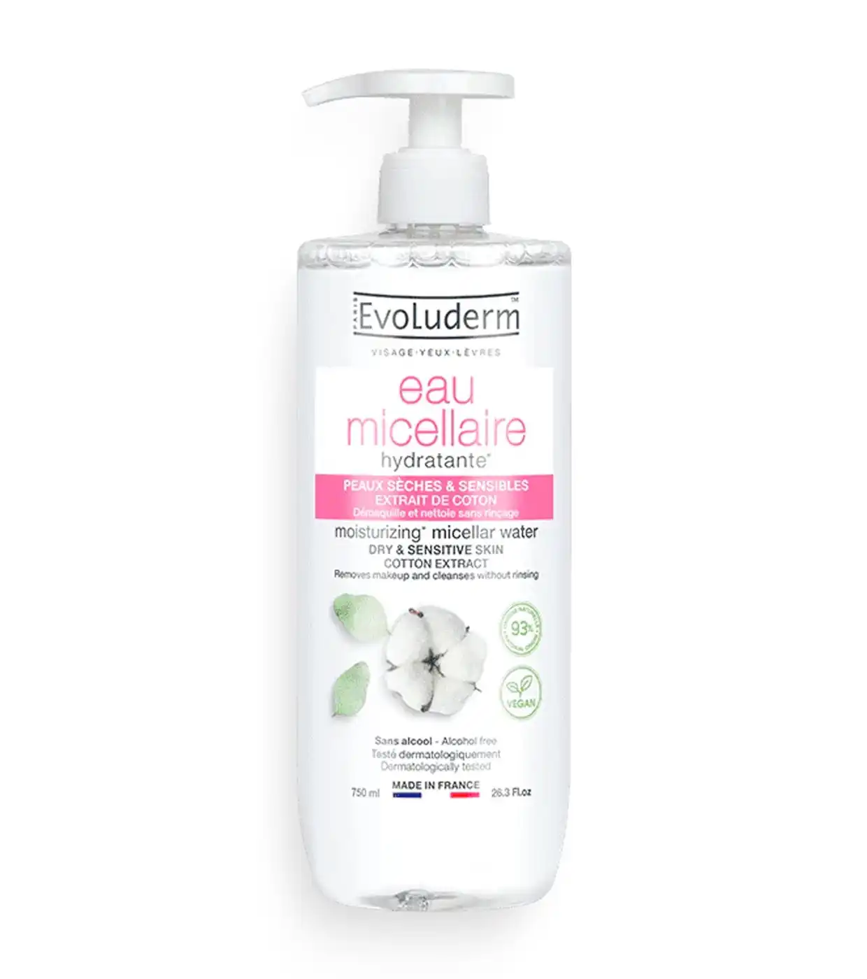 Evoluderm - Agua micelar - Pieles secas y sensibles - 750ml - Evoluderm - Comparador de precios