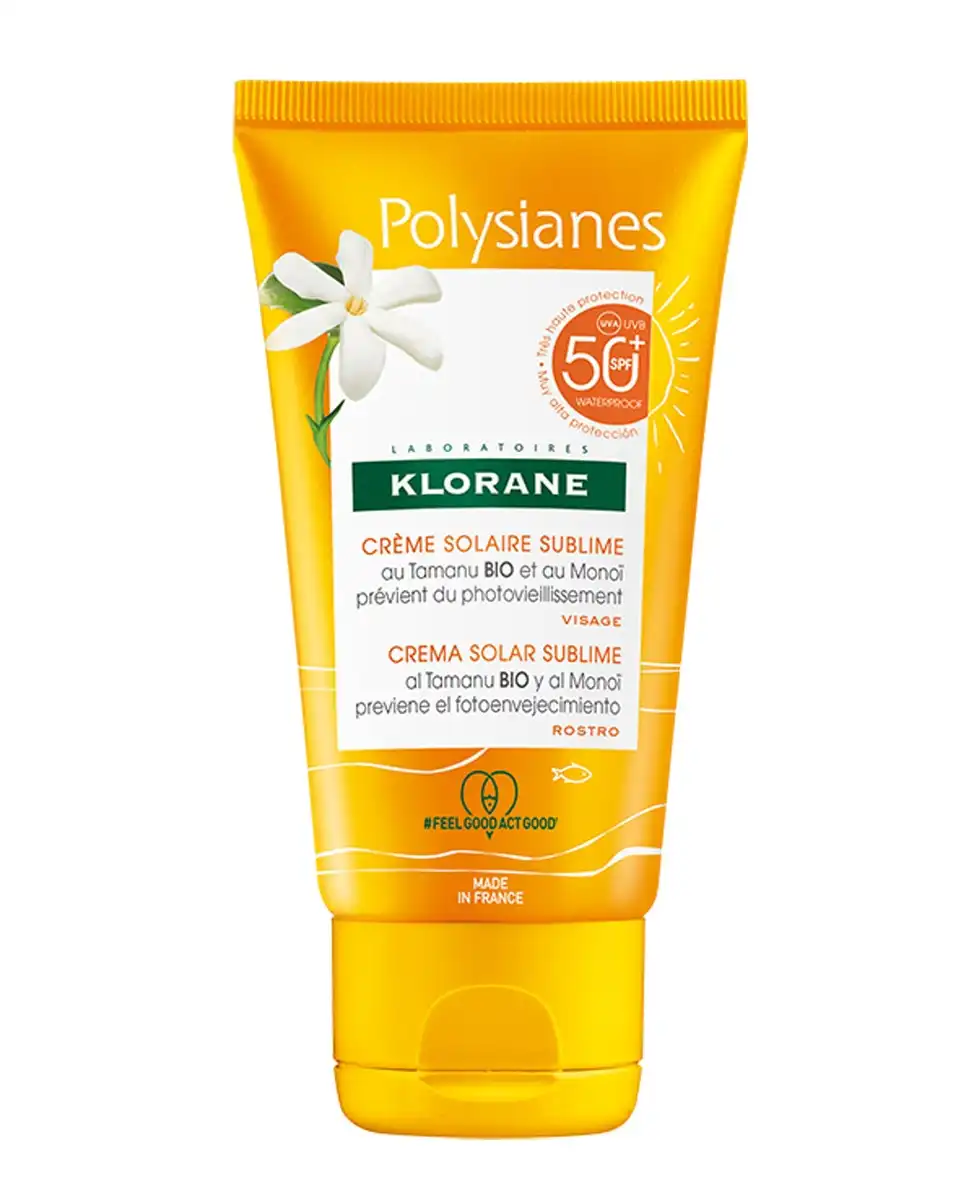 Klorane - Crema Solar Sublime Spf50+ Al Monoï Y Tamanu Bio 50 Ml Polysianes - Klorane - Comparador de precios