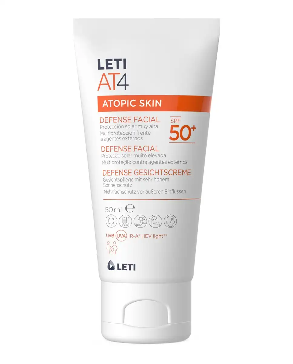Leti - Crema Solar Rostro Defense Facial SPF50 50 Ml AT4 - Leti - Comparador de precios