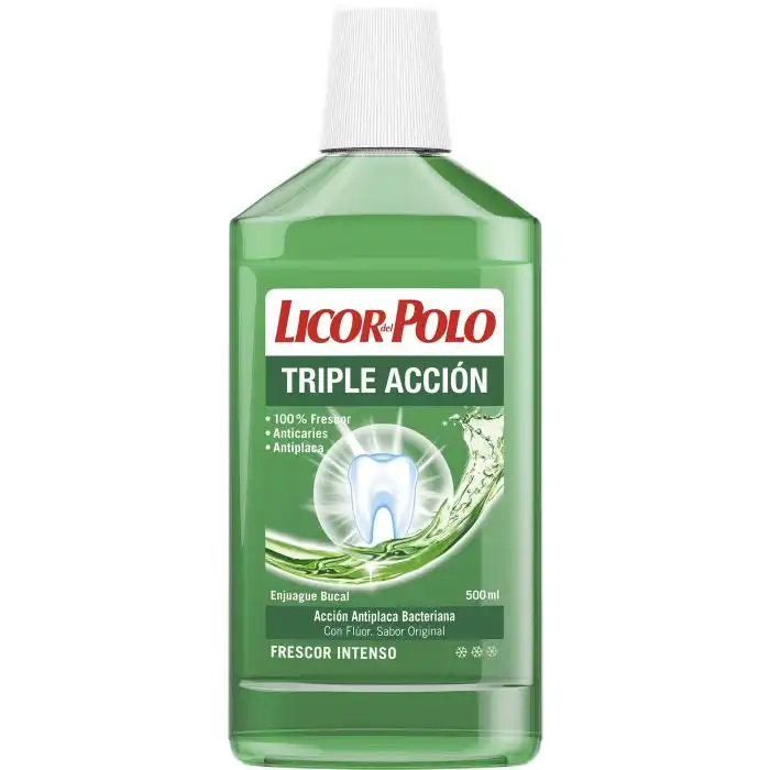 Licor Del Polo Enjuague Bucal Triple Acción, 500 ml - LICOR DEL POLO - Comparador de precios