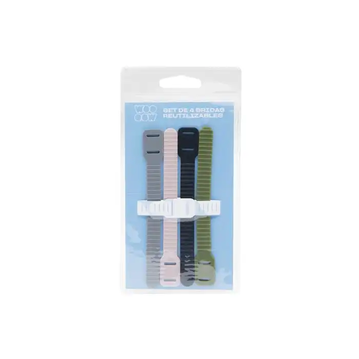 Set de 4 Bridas Reutilizables - Woo oow - Comparador de precios