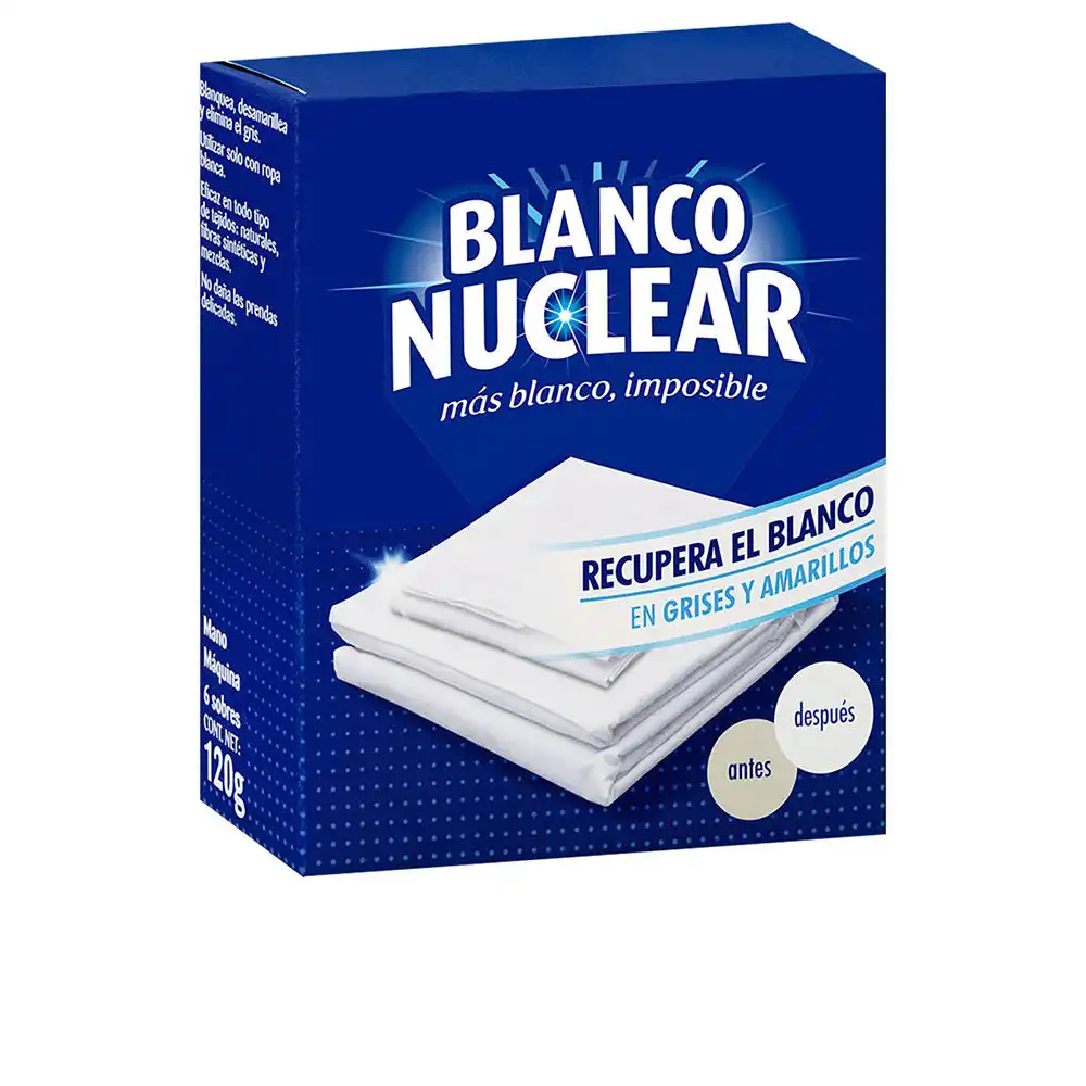 Blanco Nuclear detergente ropa blanca x 6 sobres - Iberia - Comparador de precios