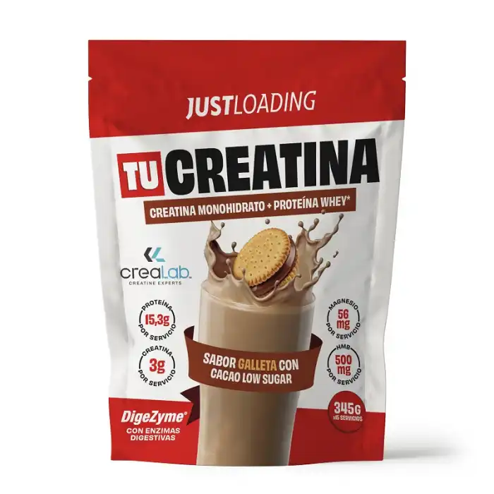 Creatina + Proteína Whey Cookie 345 gr - Just Loading - Comparador de precios