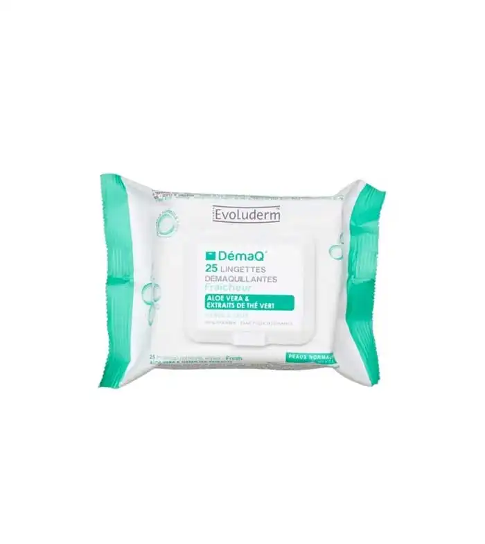 Evoluderm - Toallitas desmaquillantes refrescantes 25uds - Aloe vera y extracto de té verde - Evoluderm - Comparador de precios