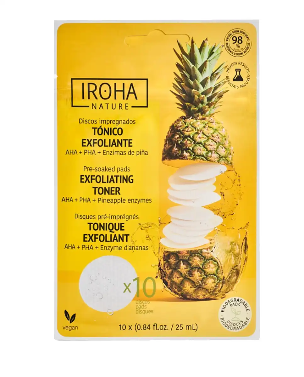 Iroha Nature - Discos Tonificantes Y Exfoliantes Con AHA, PHA Y Enzimas De Piña - Iroha Nature - Comparador de precios