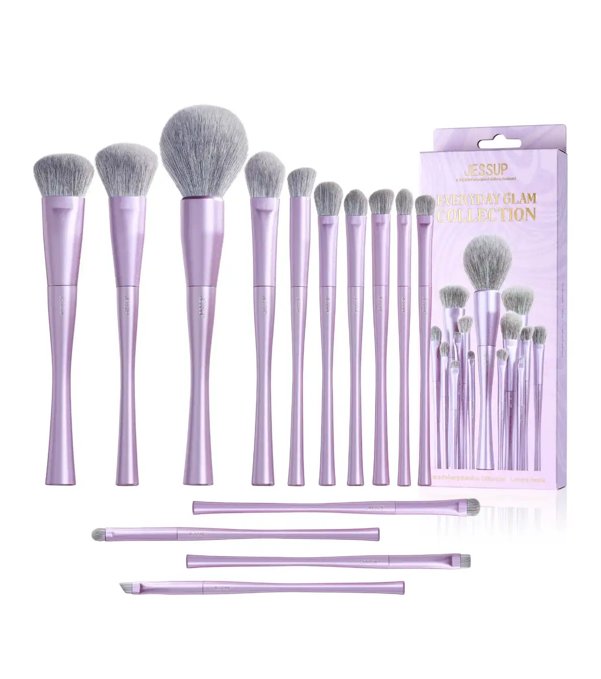 Jessup Beauty - *Everyday Glam* - Set de brochas 14pc Luxury Purple - T512 - Jessup Beauty - Comparador de precios