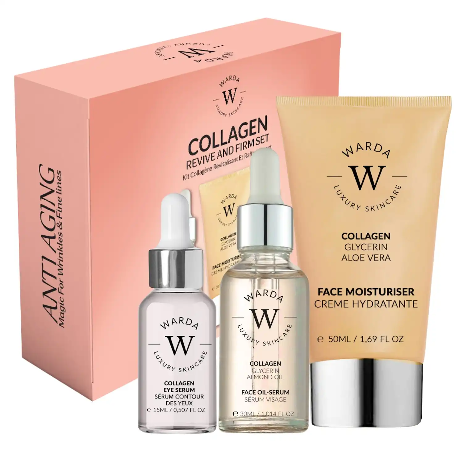 Kit de levantamiento de colágeno Set de tratamiento facial - Warda Luxury Skincare - Comparador de precios