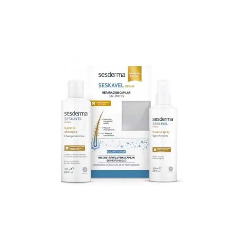 Promo seskavel champú keratina 200ml + spray keratina 200ml - Sesderma - Comparador de precios