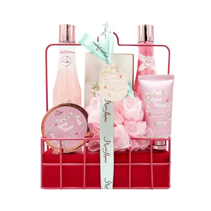 Set de Baño Caja Metálica Rosas 500 ml - SHAUSA - Comparador de precios