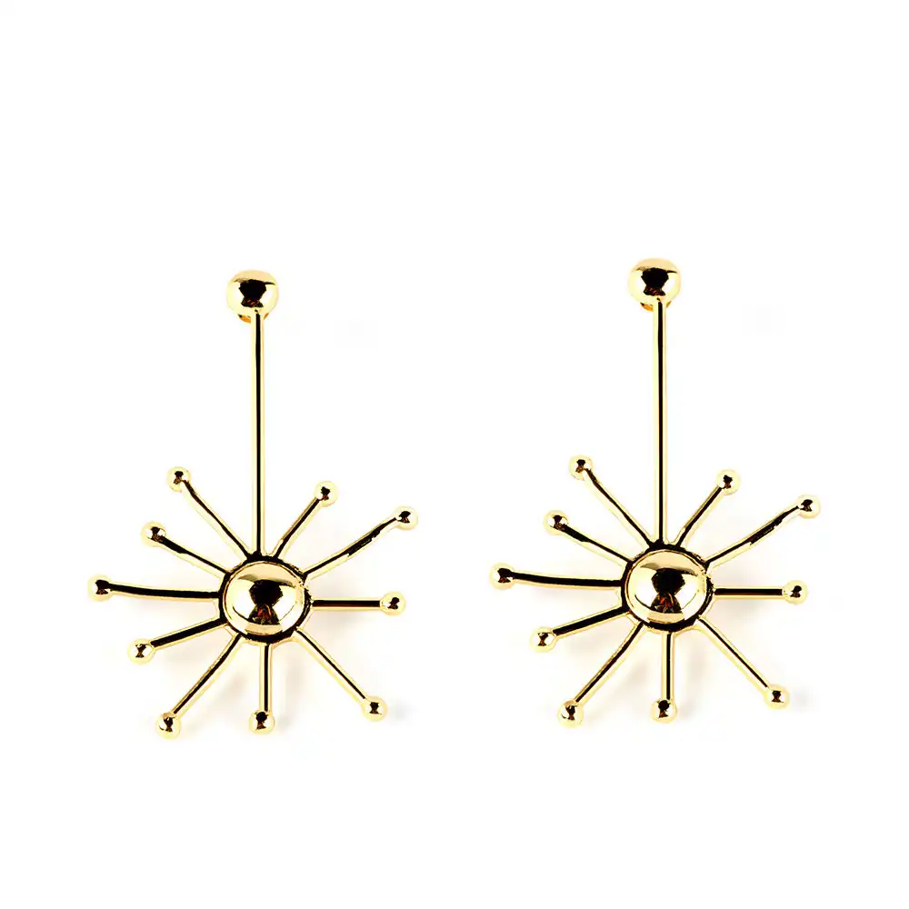 Sun pendientes #oro brillo 1 u - Shabama - Comparador de precios