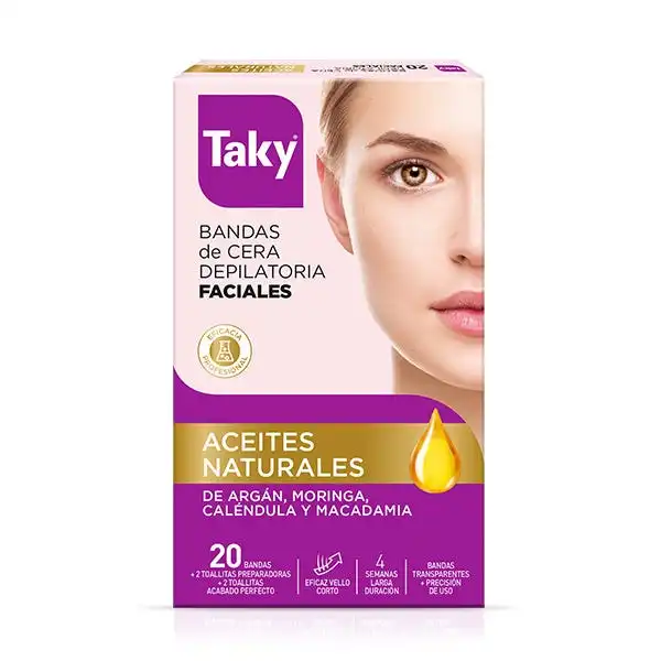 Bandas De Cera Depilatoria Faciales - Taky - Comparador de precios