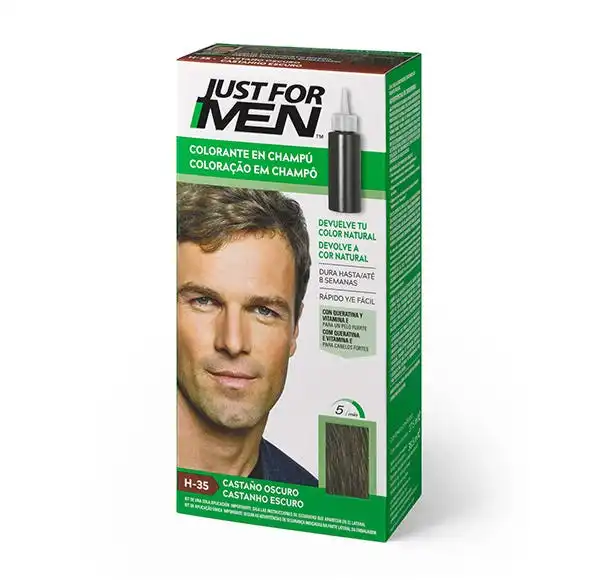 Colorante En Champú H-35 Castaño Oscuro - JUST FOR MEN - Comparador de precios
