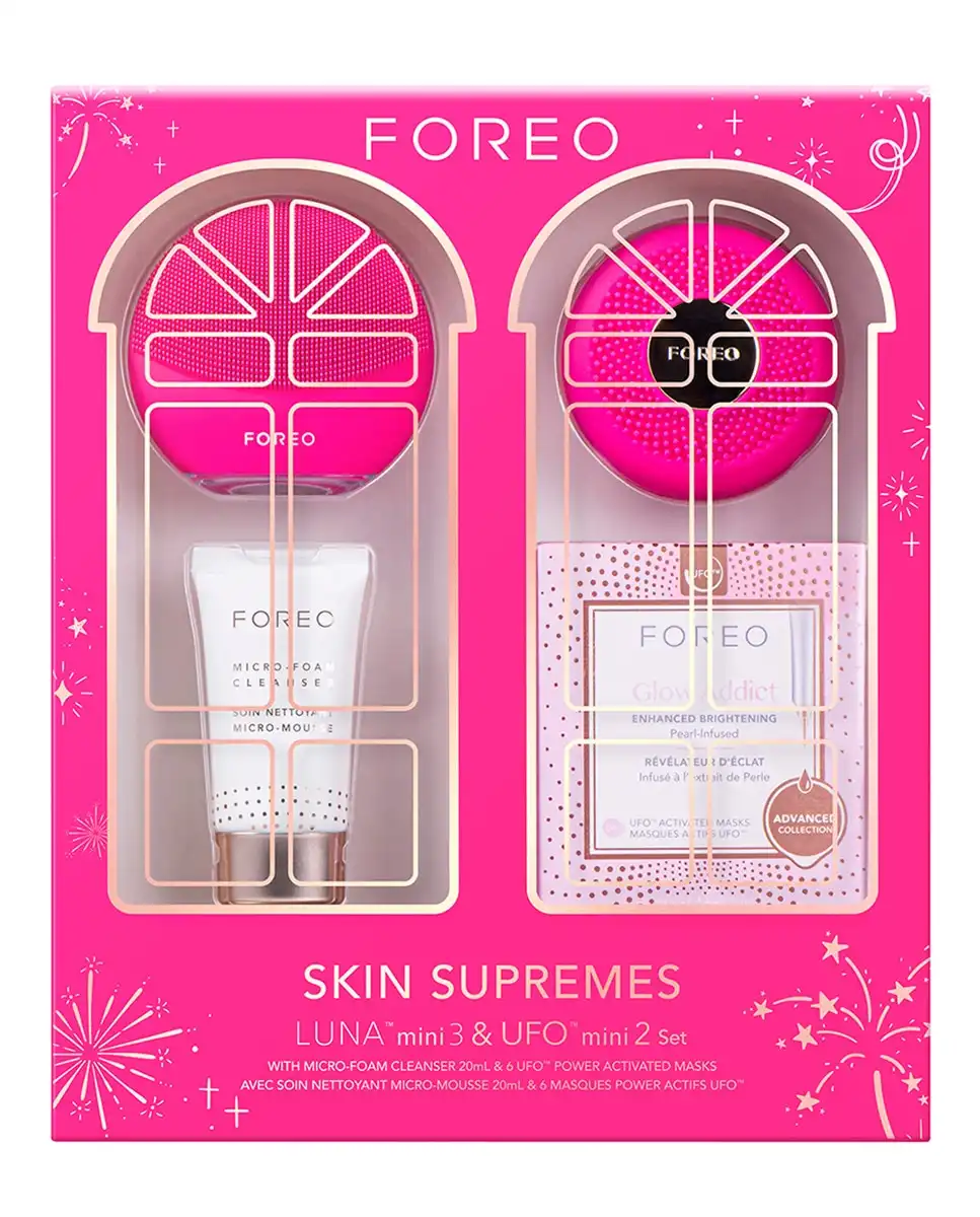 FOREO - LUNA? Mini 3 + UFO? Mini 2 + Micro-Foam Cleanser 20 Ml + 6 Mascarillas Activas UFO? Skin Supremes Holiday Set - Foreo - Comparador de precios