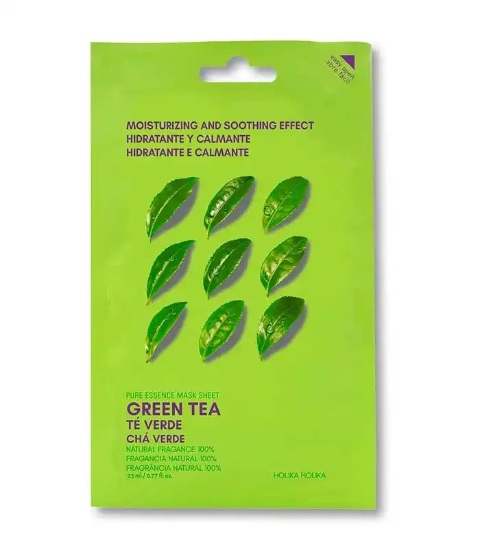 Holika Holika - Pure Essence Mask Sheet - Té verde - Calmante e hidratante - Holika Holika - Comparador de precios