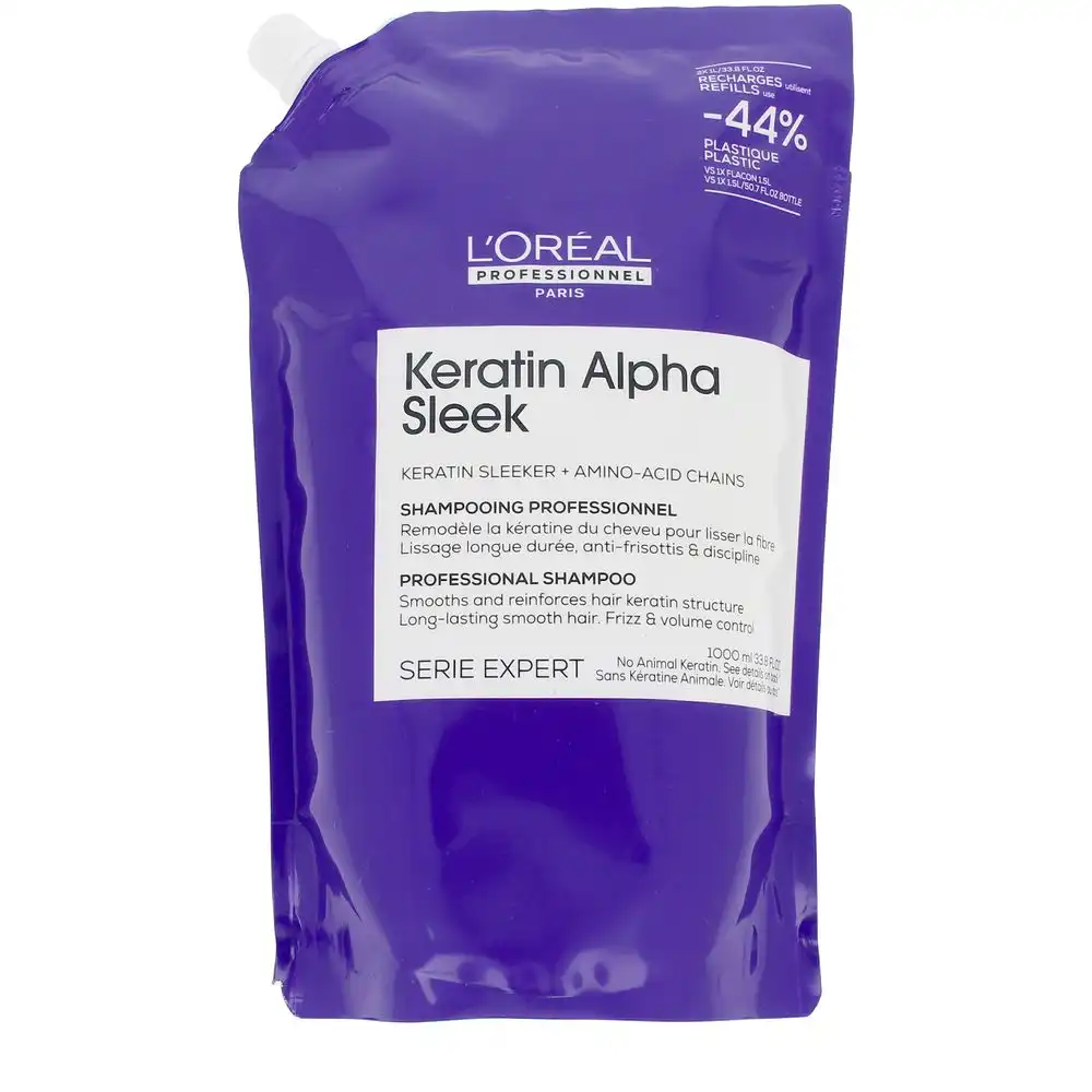KERATIN ALPHA SLEEK champú recarga Champú capilar 1000 ml - L´Oréal Professionnel Paris - Comparador de precios