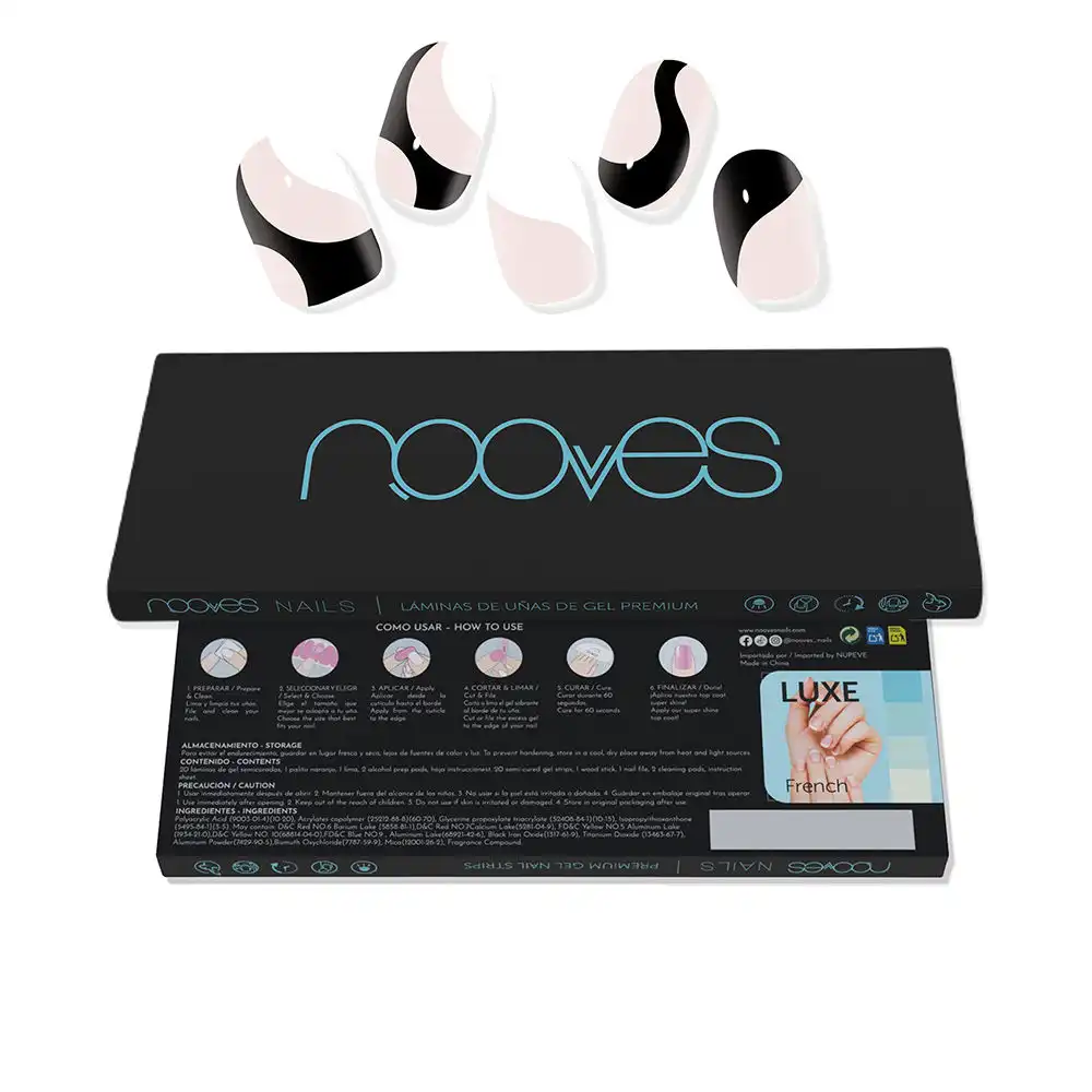 Láminas De Uñas De Gel premium glam #white cow - Nooves - Comparador de precios