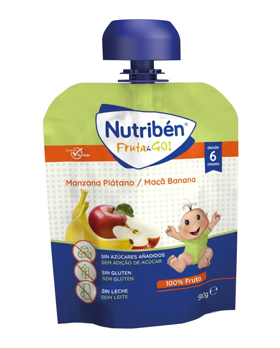 Nutribén® - Fruta & Go Manzana Plátano 90 G Nutribén - Nutribén® - Comparador de precios