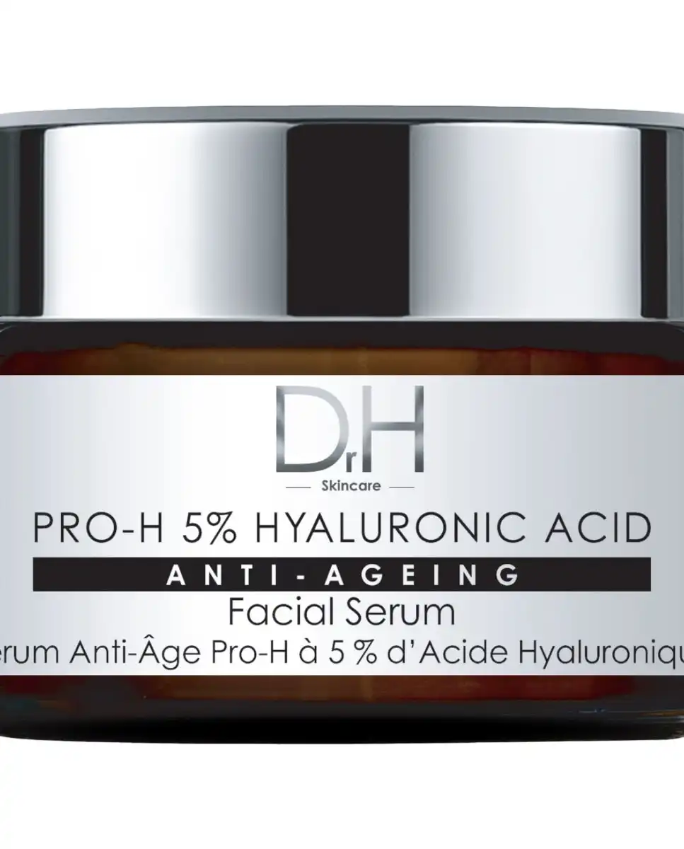 Sérum facial antiedad Pro-H con 5% ácido hialurónico Dr H 30ml 700 - Skin Chemists - Comparador de precios