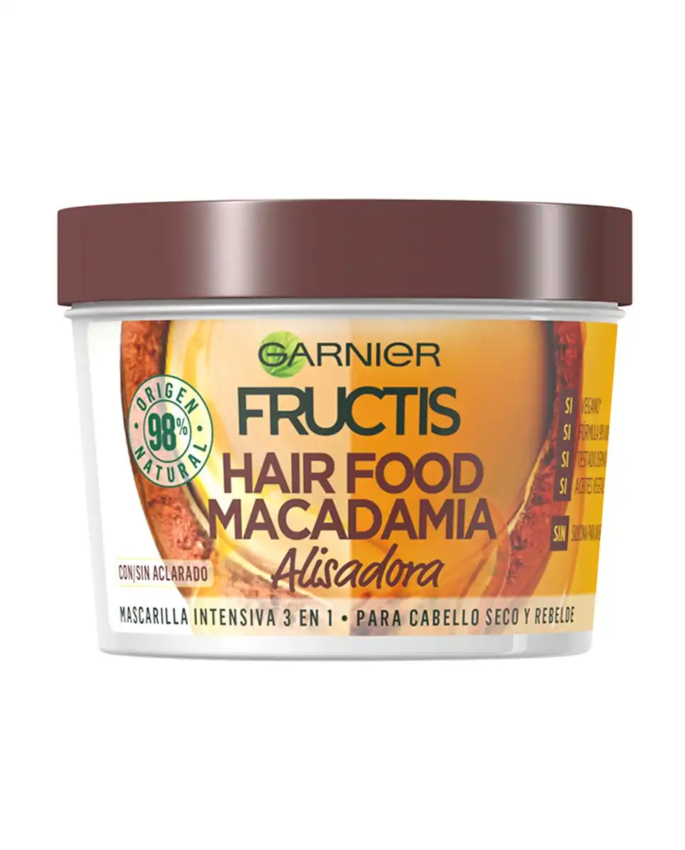 Garnier - Mascarilla Fructis Hair Food Macadamia Alisante 390 Ml - Garnier - Comparador de precios
