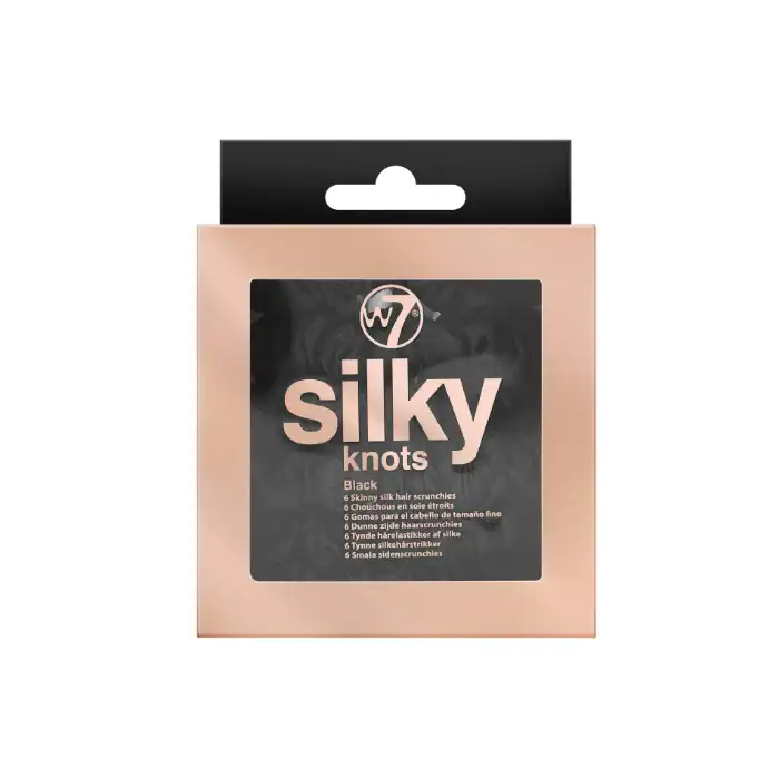 Silky Knots Set 6 Scrunchies Black - W7 - Comparador de precios