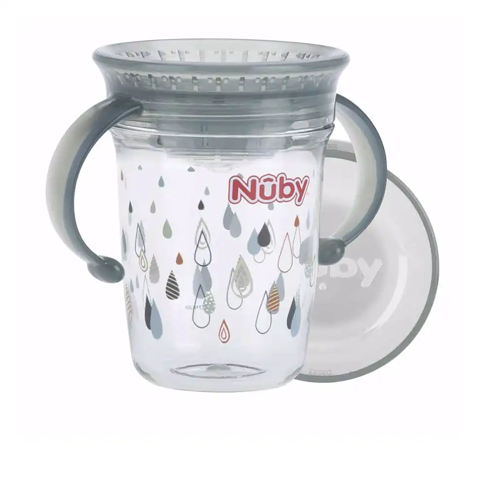 Taza Mágica asas de Tritan 6m+ #gris 240 ml - Nuby - Comparador de precios