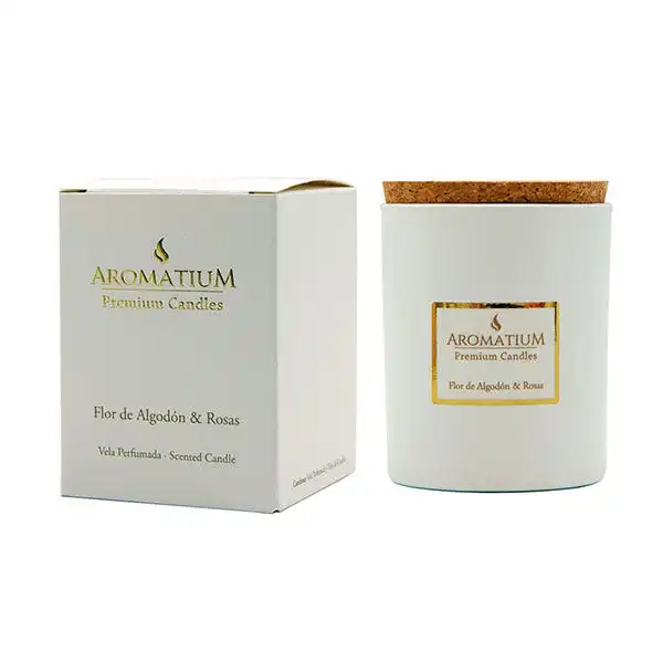 Aromatium Aromatium Vela Vaso Perfumada Premium Flor de Algodón y, 140 gr - Aromatium - Comparador de precios
