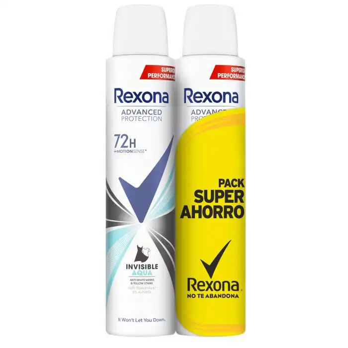 Desodorante Advanced Invisible Aqua 200 ml - Rexona - Comparador de precios
