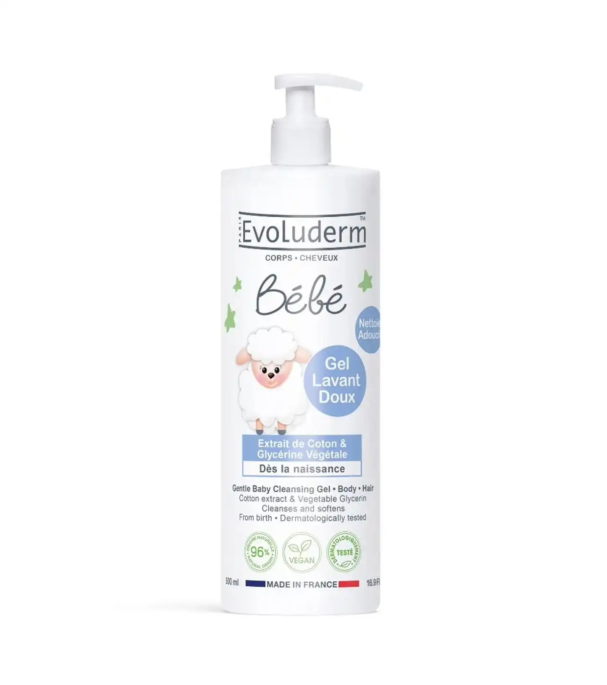 Evoluderm - Gel de baño suave para bebes - 500ml - Evoluderm - Comparador de precios