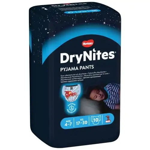 Huggies Drynites DryNites Niños 4-7 Años 10 und Calzoncillos para Noche Absorbentes - Huggies Drynites - Comparador de precios