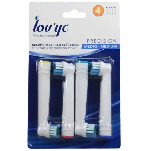 Lov' yc Precision Medio Und. Recambio Cepillo Eléctrico 4 Unidades - Lov' yc - Comparador de precios