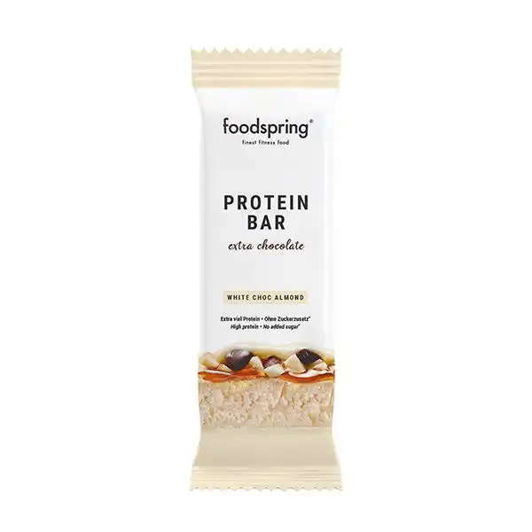 Protein Bar Extra Chocolate White Choc Almond - FOODSPRING - Comparador de precios