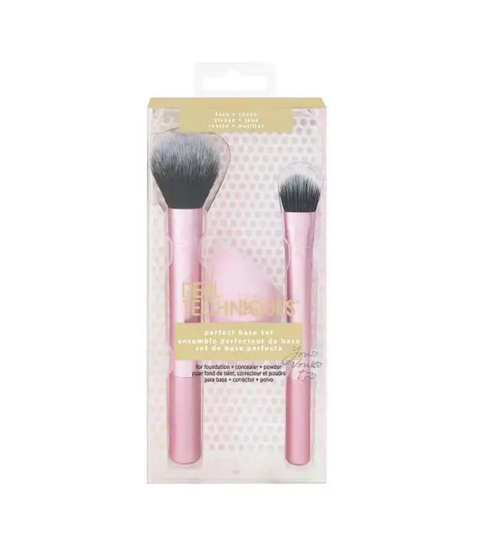 Real Techniques - Set de brochas + esponja Perfect Base - Real Techniques - Comparador de precios