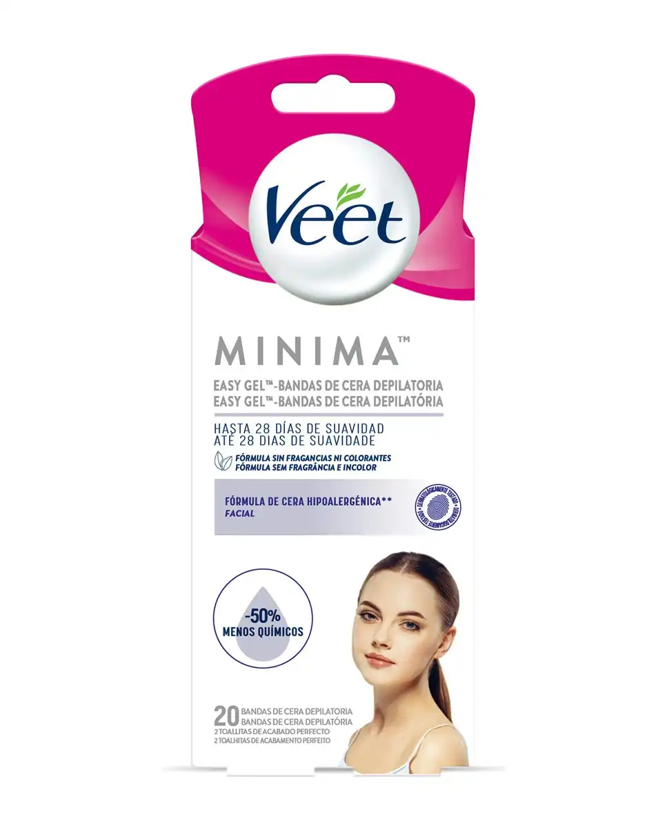 Veet - Bandas Depilatorias Faciales Hipoalergénicas Minima 20 Unidades - Veet - Comparador de precios
