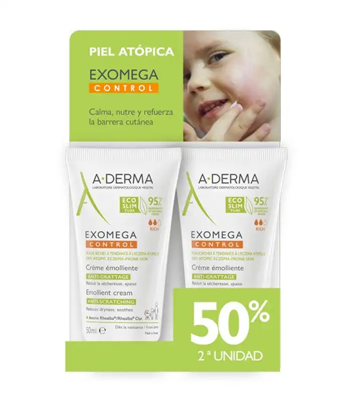 A-Derma - *Exomega Control* - Crema emoliente anti-irritación - 2 x 50ml - A-derma - Comparador de precios