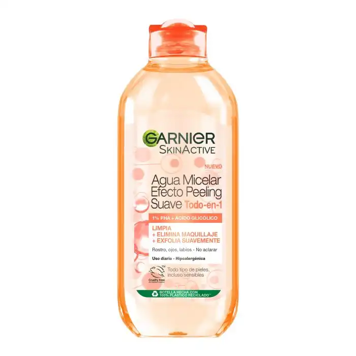 Agua Micelar Efecto Peeling Suave Todo en 1 400 ml - Garnier - Comparador de precios