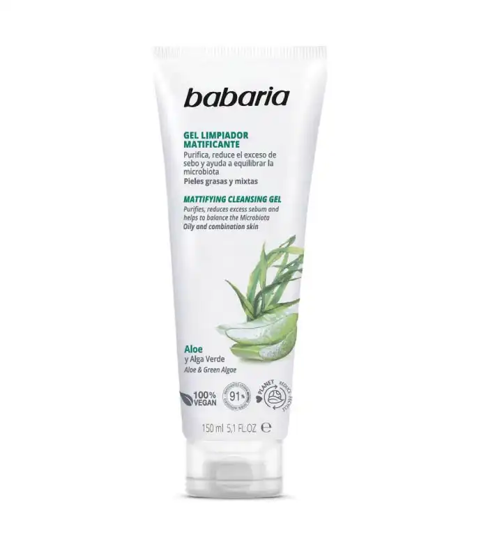 Babaria - Gel limpiador facial matificante - Aloe y Alga Verde - Babaria - Comparador de precios