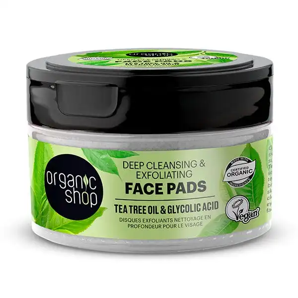 Deep Cleansing & Exfoliating Face Pads - Organic Shop - Comparador de precios