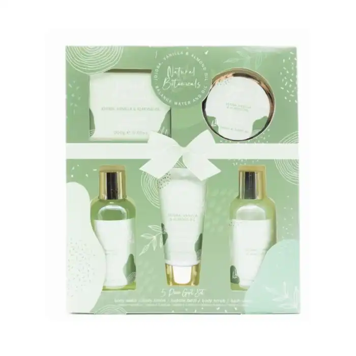 Natural Botanicals Set de Baño con Jojoba, Vainilla y Aceite de Almendras - Becasan Nature - Comparador de precios